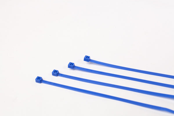 BCT 7 Inch 50 lb Cable Ties - Medium Duty Industrial/Home Use - Bag of 100 - Blue - Zip Ties - Y7506C