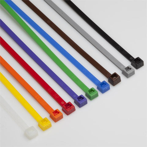 BCT 11 Inch 50 lb Cable Tie Pack - Medium Duty Industrial/Home Use - Pack of 1000 (Pack of 100 each of 10 Colors) - Assorted Colors - Zip Ties - Y1150VP