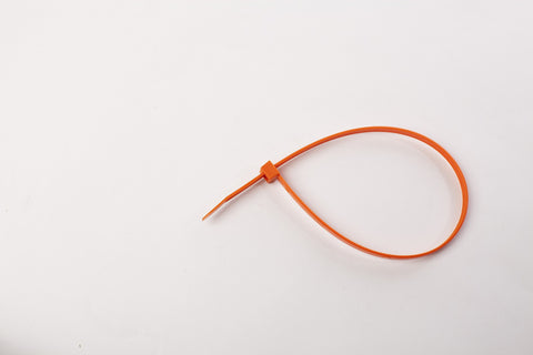 BCT 8 Inch 120 lb Cable Ties - Light Heavy Duty Industrial/Home Use - Bag of 100 - Orange - Zip Ties - Y81203C