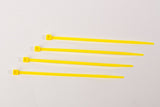 BCT 4 Inch 18 lb Cable Ties - Light Duty Industrial/Home Use - Bag of 100 - Yellow - Zip Ties - Y4184C