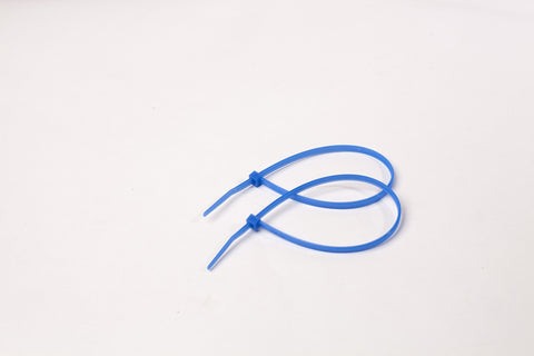 BCT 8 Inch 40 lb Cable Ties - Intermediate Duty Industrial/Home Use - Bag of 100 - Blue - Zip Ties - Y8406C