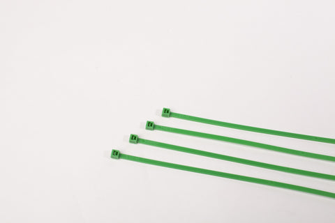 BCT 8 Inch 40 lb Cable Ties - Intermediate Duty Industrial/Home Use - Bag of 100 - Green - Zip Ties - Y8405C