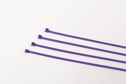 BCT 8 Inch 40 lb Cable Ties - Intermediate Duty Industrial/Home Use - Bag of 100 - Purple - Zip Ties - Y8407C