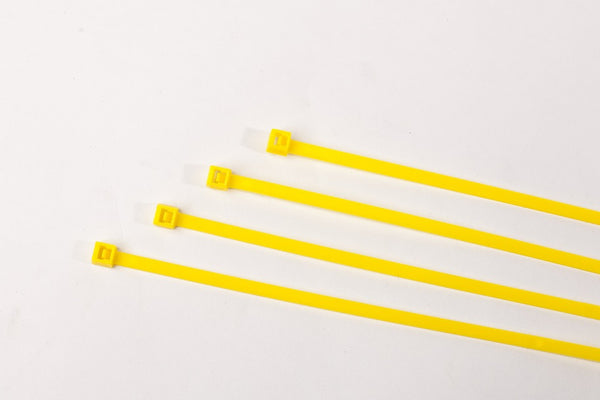 BCT 8 Inch 40 lb Cable Ties - Intermediate Duty Industrial/Home Use - Bag of 1000 - Yellow - Zip Ties - Y8404M