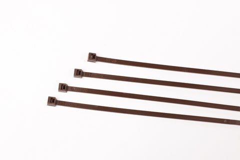 BCT 14 Inch 50 lb Cable Ties - Medium Duty Industrial/Home Use - Bag of 1000 - UV Brown - Zip Ties - Y14501M