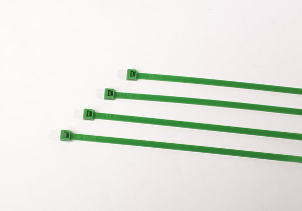 BCT 14 Inch 50 lb Cable Ties - Medium Duty Industrial/Home Use - Bag of 100 - Green - Zip Ties - Y14505C