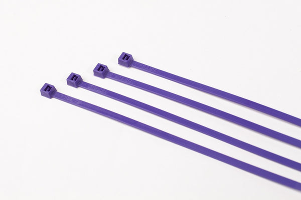 BCT 11 Inch 50 lb Cable Ties - Medium Duty Industrial/Home Use - Bag of 100 - Purple - Zip Ties - Y11507C