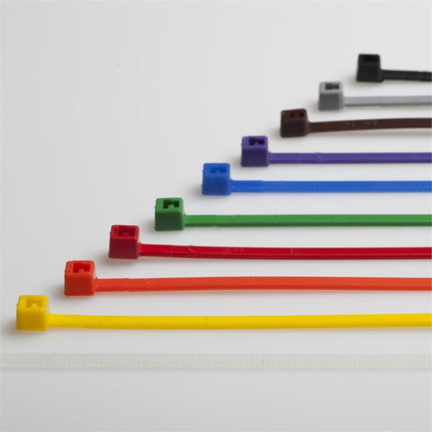 BCT 8 Inch 40 lb Cable Tie Pack - Intermediate Duty Industrial/Home Use - Pack of 1000 (Pack of 100 each of 10 Colors) - Assorted Colors - Zip Ties - Y840VP