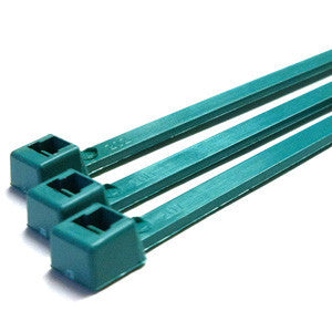 7" 50LB Metal Detectable Cable Ties - 7 Inch, 50 Pound, 100 Bag - Teal