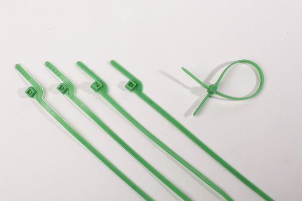 BCT Easy Release 6 Inch Tear Away Cable Ties - Bag of 1000 - Green - Zip Ties - Y65TTM