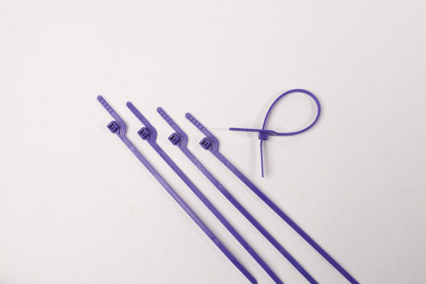 BCT Easy Release 6 Inch Tear Away Cable Ties - Bag of 1000 - Purple - Zip Ties - Y67TTM